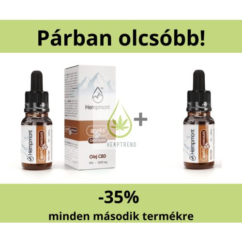 2DB HEMPMONT APEKS® CSOKOLÁDÉ ÍZŰ CBD OLAJ 10 % 1200 MG - 12 ML